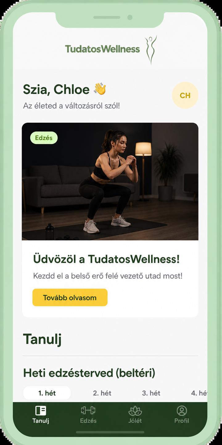 TudatosWellness alkalmazás